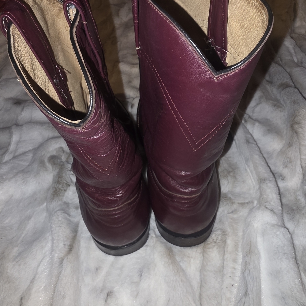 MEXICANA Rich Burgundy Cowboy Boots - Picture 2 of 8